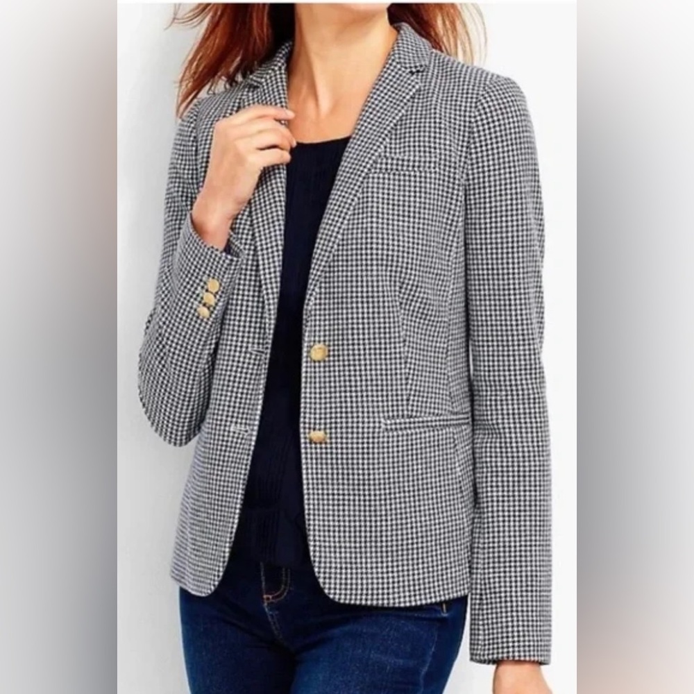 TALBOTS Aberdeen Houndstooth‎ Blazer
